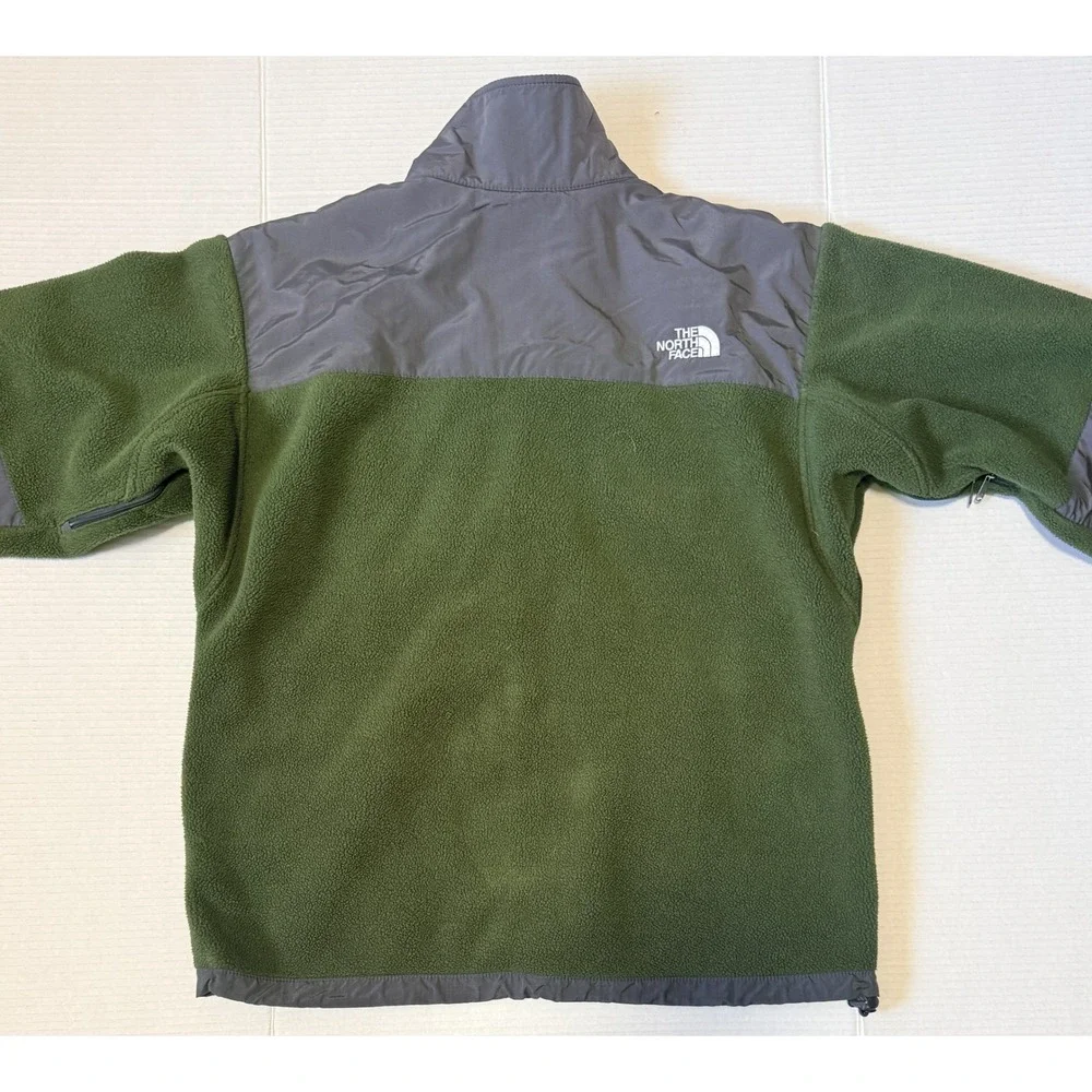 THE NORTH FACE Denali - Men's Polartec Fleece Jacket Green Gray Full Zip- Medium